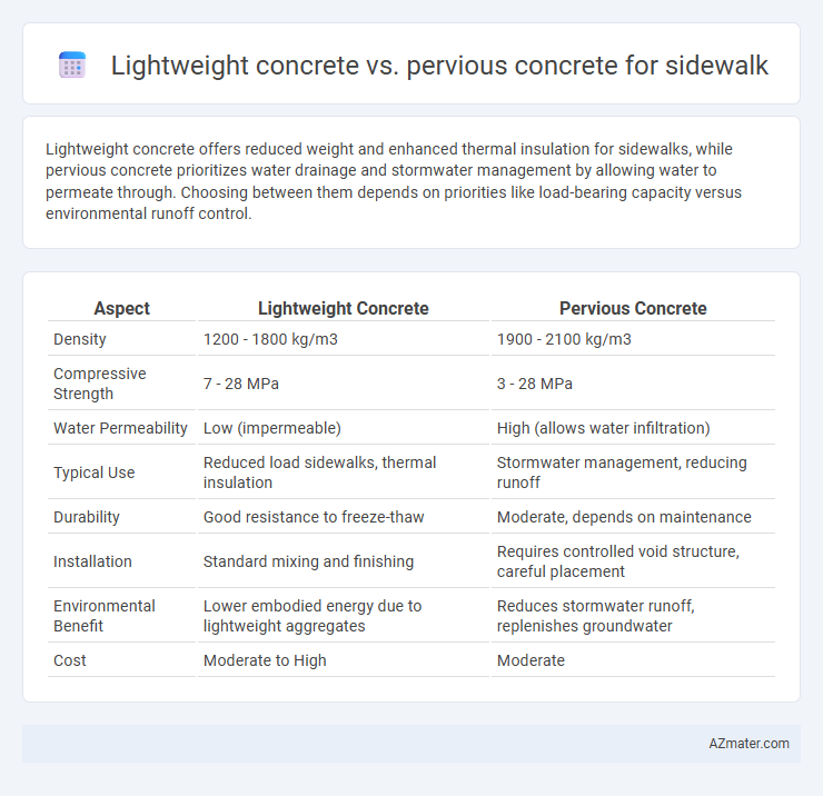 Lightweight concrete vs. pervious concrete for sidewalk - What is The Difference?