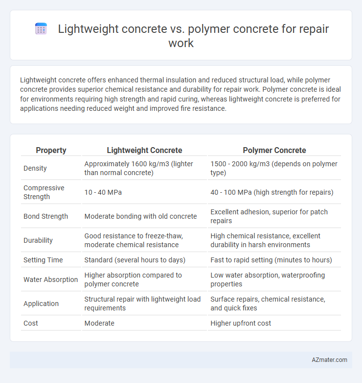 Lightweight concrete vs. polymer concrete for repair work - What is The Difference?