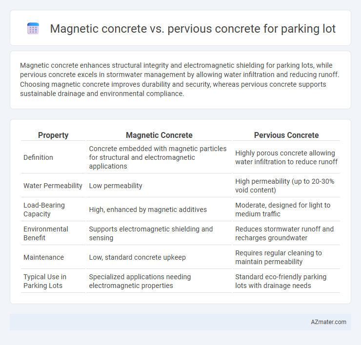 Magnetic concrete vs. pervious concrete for parking lot - What is The Difference?