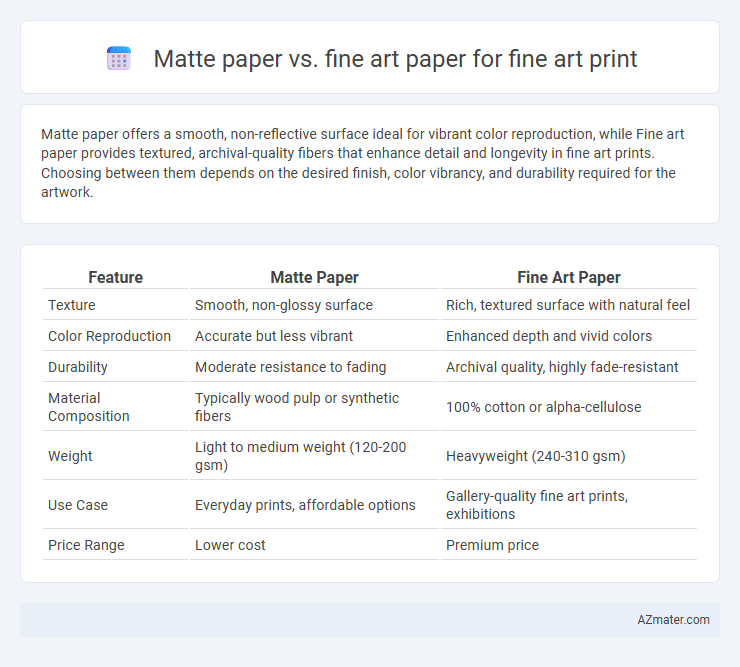 Matte paper vs. fine art paper for fine art print - What is The Difference?