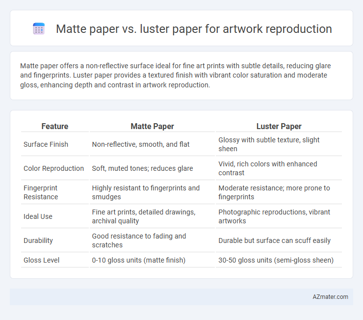 Matte paper vs. luster paper for artwork reproduction - What is The Difference?