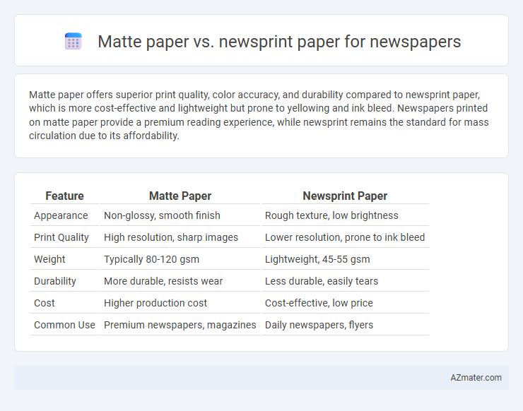 Matte paper vs. newsprint paper for newspapers - What is The Difference?