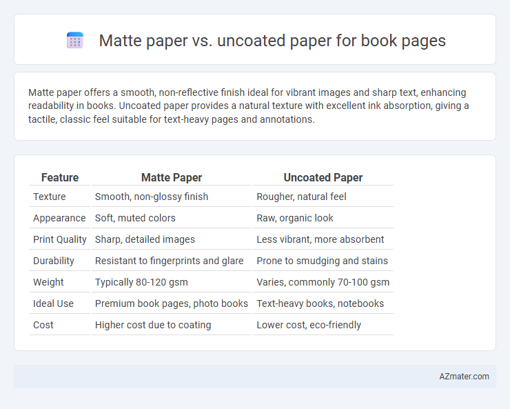 Matte paper vs. uncoated paper for book pages - What is The Difference?
