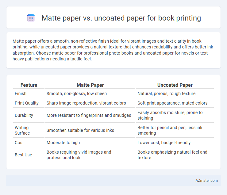 Matte paper vs. uncoated paper for book printing - What is The Difference?