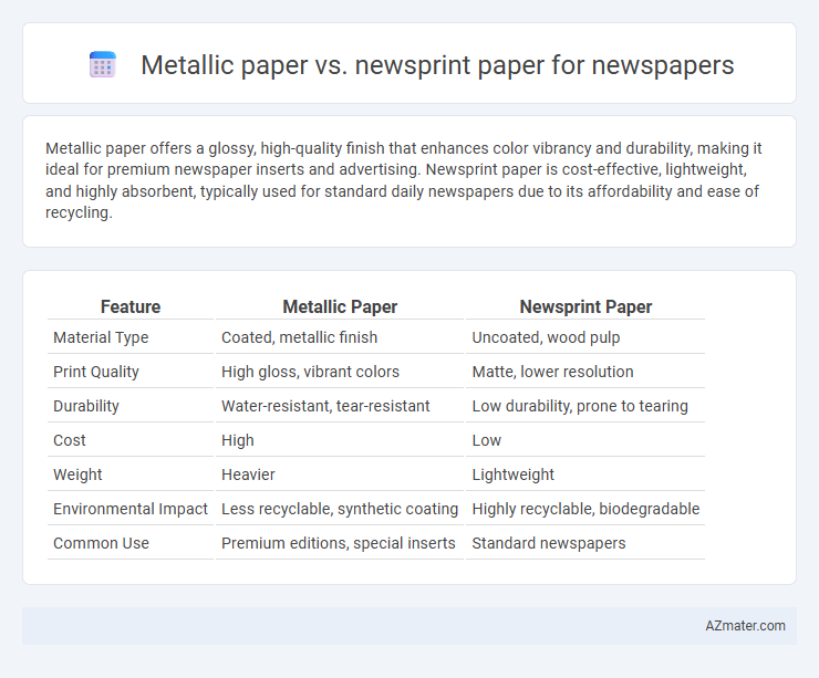 Metallic paper vs. newsprint paper for newspapers - What is The Difference?