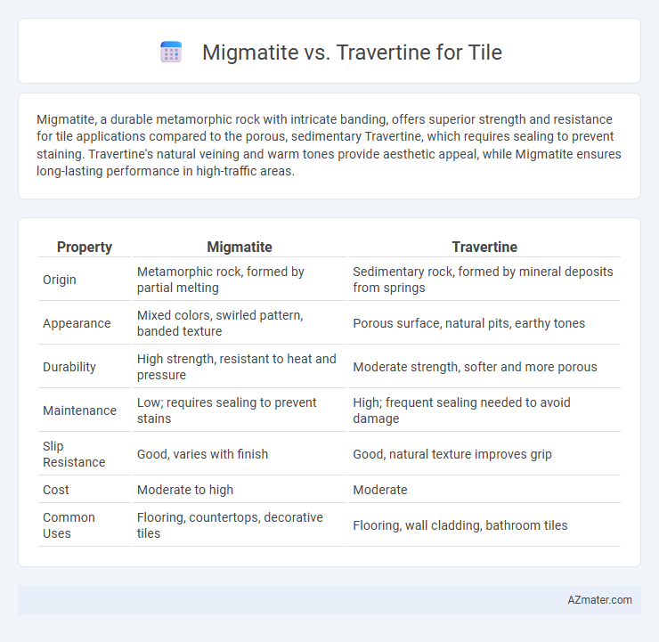 Migmatite vs. Travertine for Tile - What is The Difference?