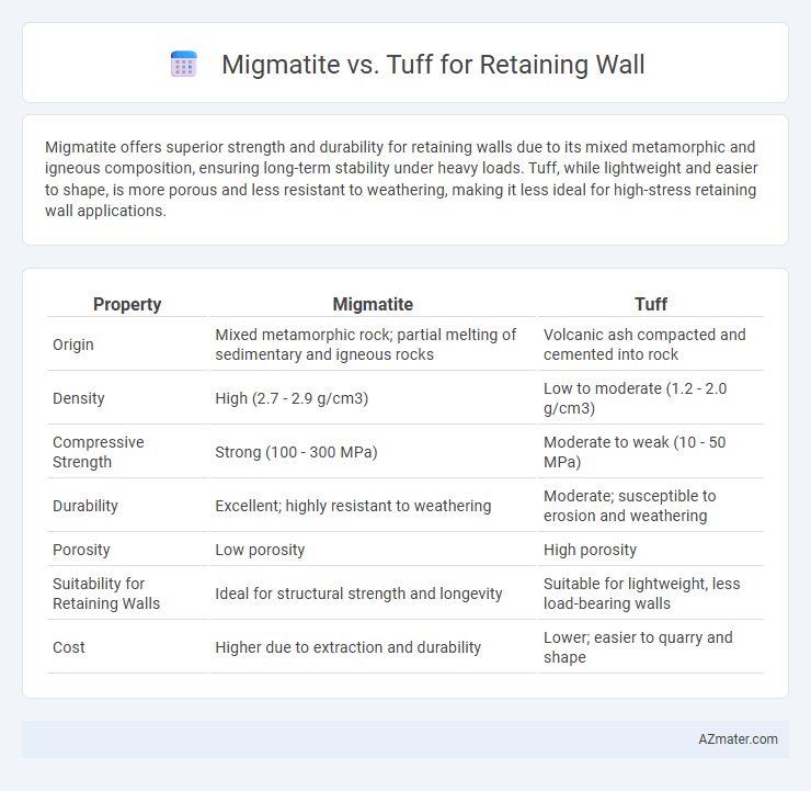 Migmatite vs. Tuff for Retaining Wall - What is The Difference?