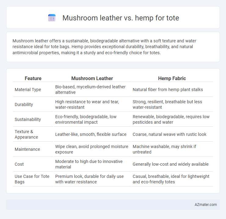Mushroom leather vs. hemp for tote - What is The Difference?