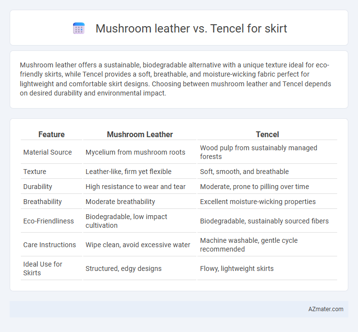 Mushroom leather vs. Tencel for skirt - What is The Difference?