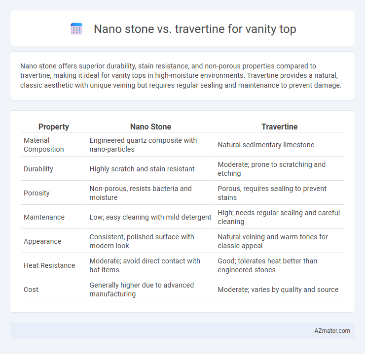 Nano stone vs. travertine for vanity top - What is The Difference?