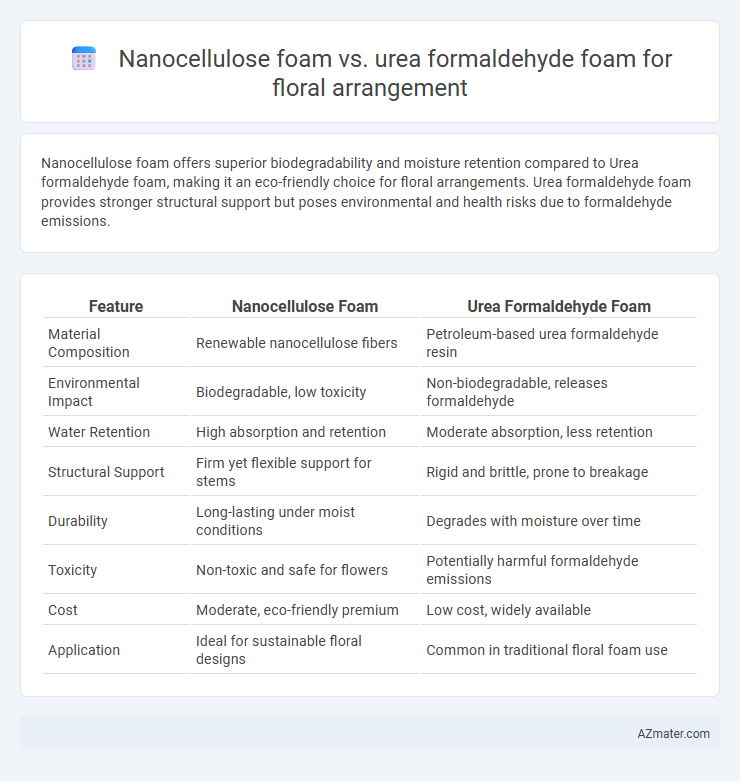 Nanocellulose foam vs. urea formaldehyde foam for floral arrangement - What is The Difference?