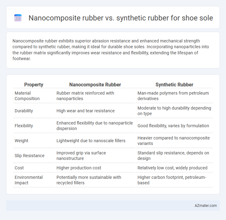 Nanocomposite rubber vs. synthetic rubber for shoe sole - What is The Difference?