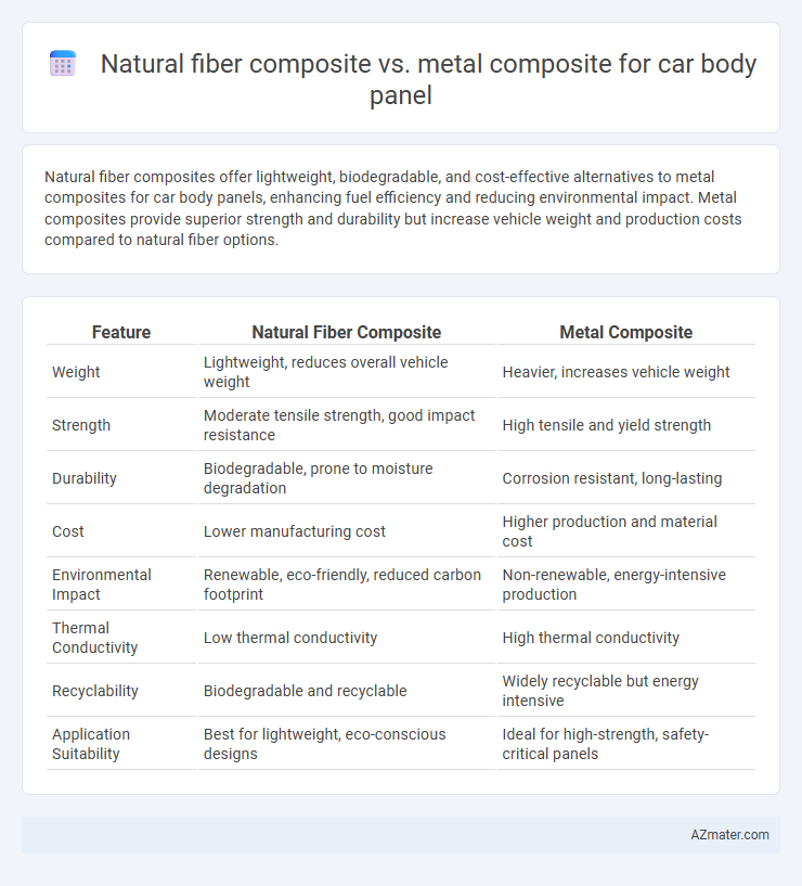 Natural fiber composite vs. metal composite for car body panel - What is The Difference?