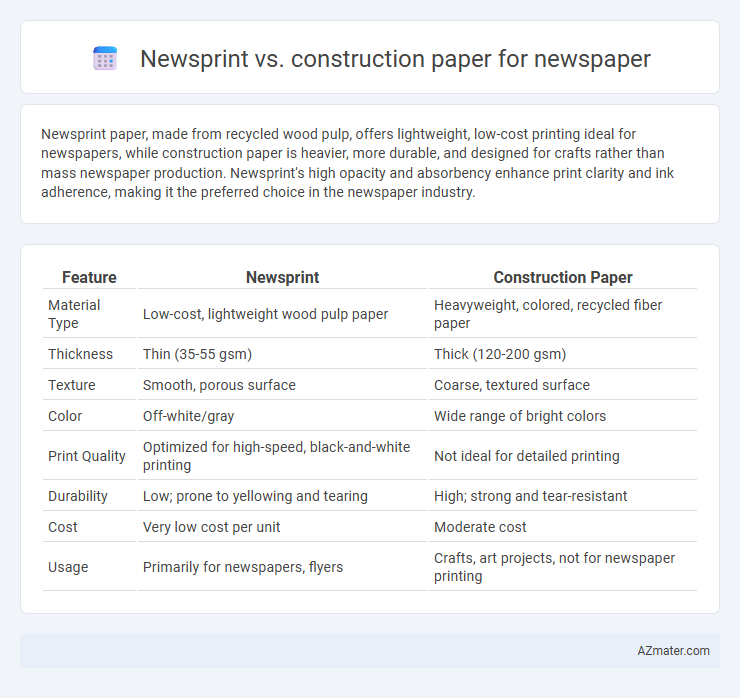 Newsprint vs. construction paper for newspaper - What is The Difference?