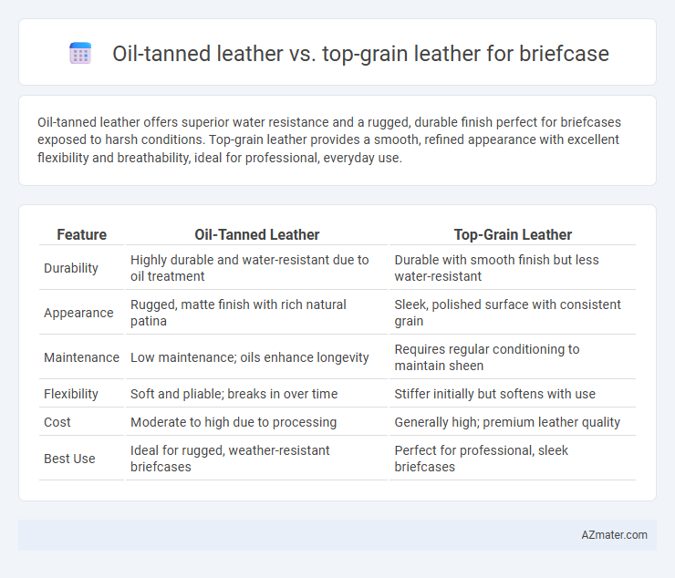 Oil-tanned leather vs. top-grain leather for briefcase - What is The Difference?