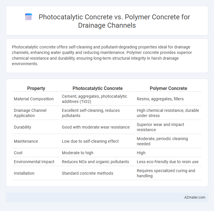 Photocatalytic Concrete vs. Polymer Concrete for Drainage Channels - What is The Difference?