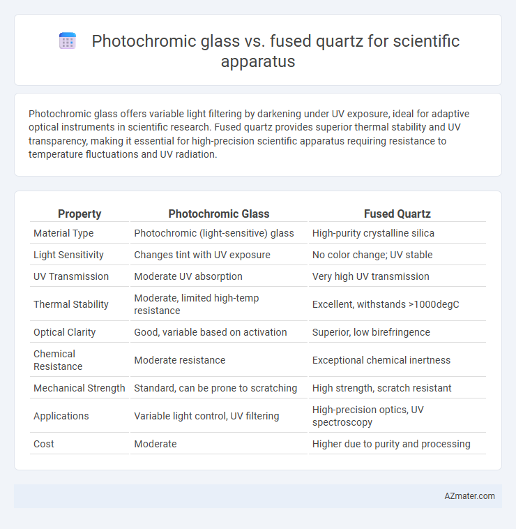 Photochromic glass vs. fused quartz for scientific apparatus - What is The Difference?