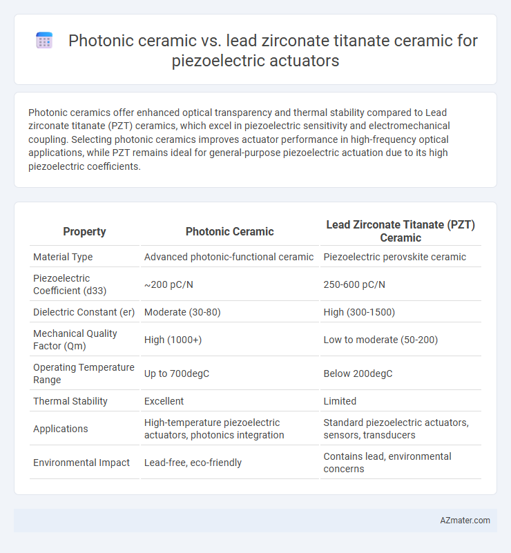 Photonic ceramic vs. lead zirconate titanate ceramic for piezoelectric actuators - What is The Difference?