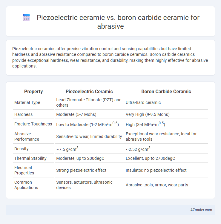 Piezoelectric ceramic vs. boron carbide ceramic for abrasive - What is The Difference?