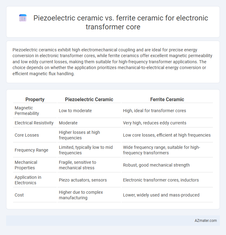 Piezoelectric ceramic vs. ferrite ceramic for electronic transformer core - What is The Difference?