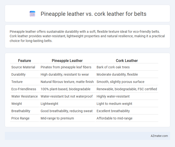 Pineapple leather vs. cork leather for belts - What is The Difference?