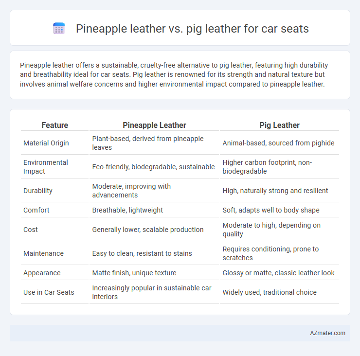 Pineapple leather vs. pig leather for car seats - What is The Difference?