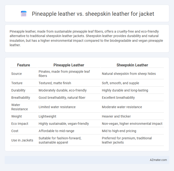 Pineapple leather vs. sheepskin leather for jacket - What is The Difference?