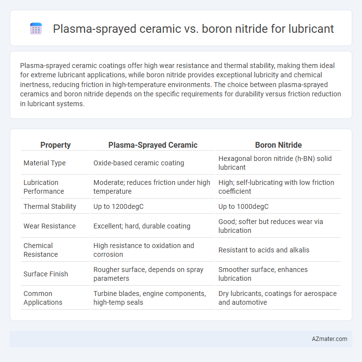 Plasma-sprayed ceramic vs. boron nitride for lubricant - What is The Difference?