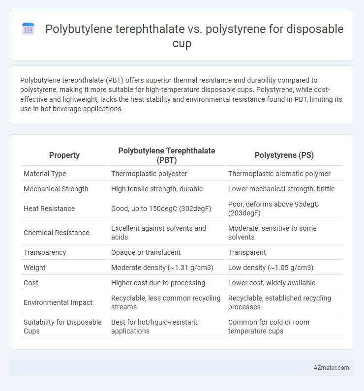 Polybutylene terephthalate vs. polystyrene for disposable cup - What is The Difference?