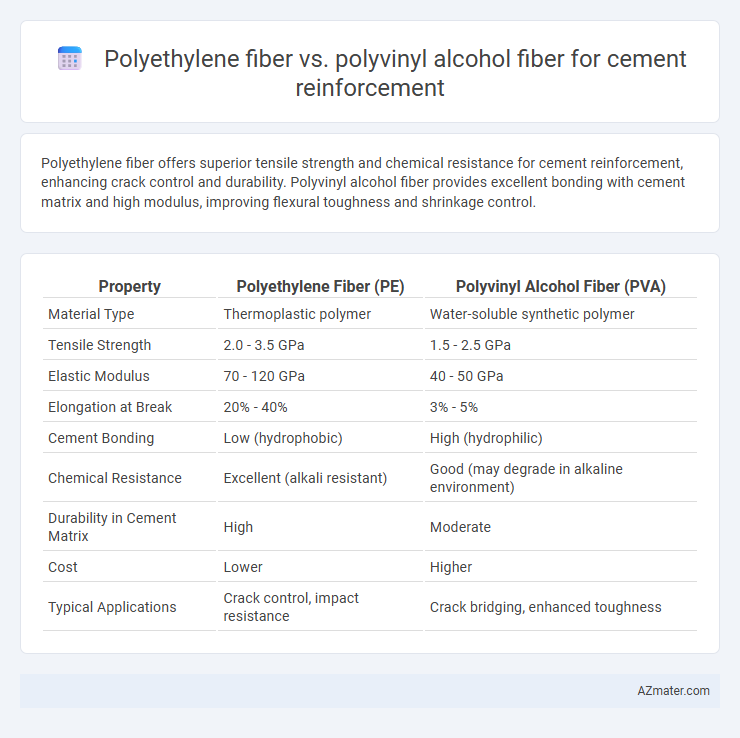 Polyethylene fiber vs. polyvinyl alcohol fiber for cement reinforcement - What is The Difference?