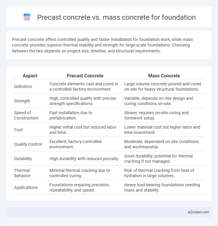 Precast concrete vs. mass concrete for foundation - What is The Difference?