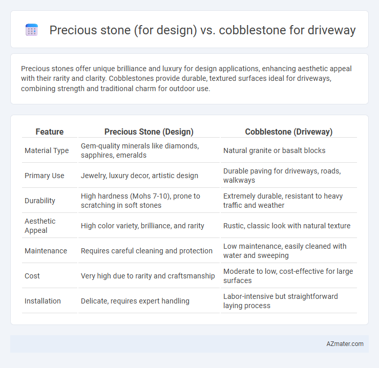 Precious stone (for design) vs. cobblestone for driveway - What is The Difference?