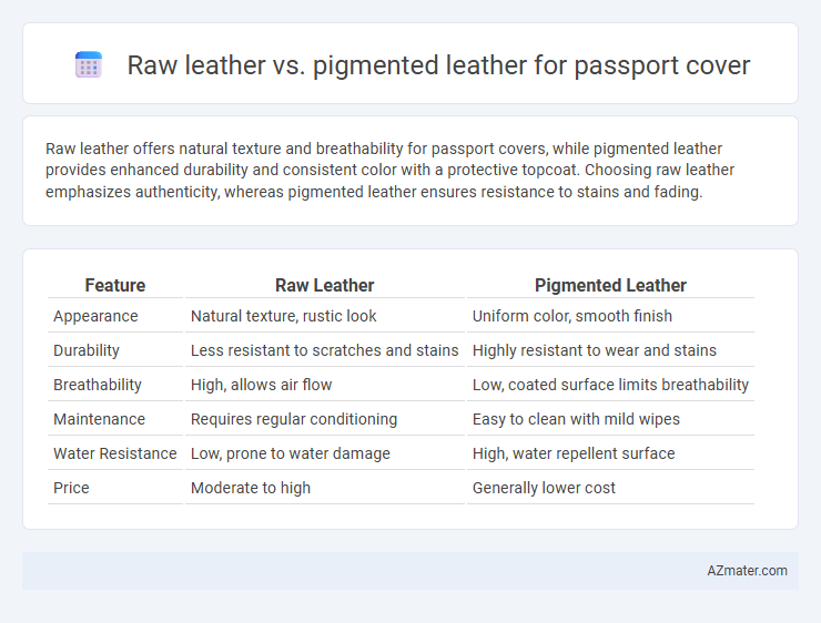 Raw leather vs. pigmented leather for passport cover - What is The Difference?