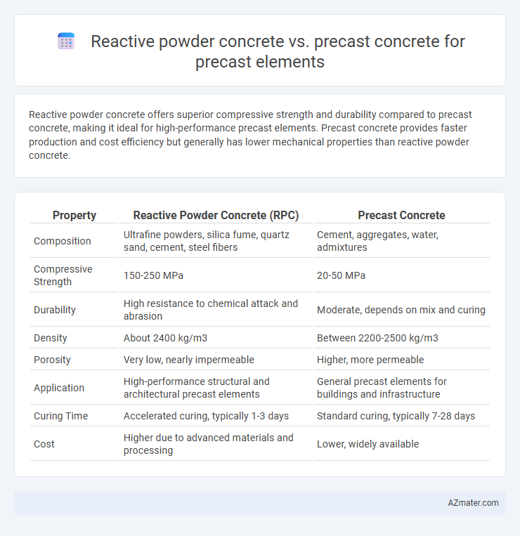Reactive powder concrete vs. precast concrete for precast elements - What is The Difference?