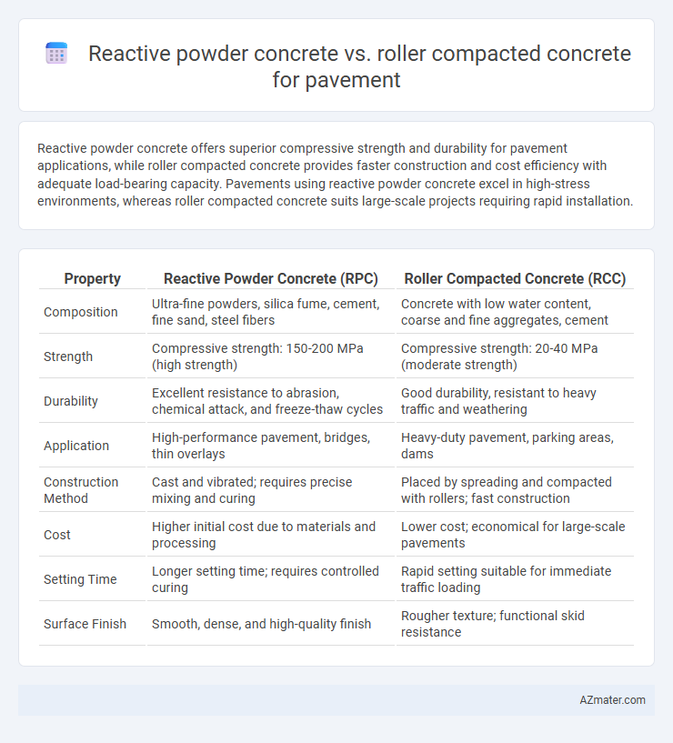 Reactive powder concrete vs. roller compacted concrete for pavement - What is The Difference?