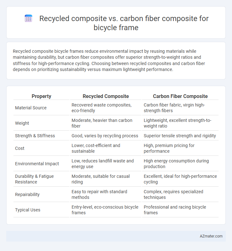 Recycled composite vs. carbon fiber composite for bicycle frame - What is The Difference?
