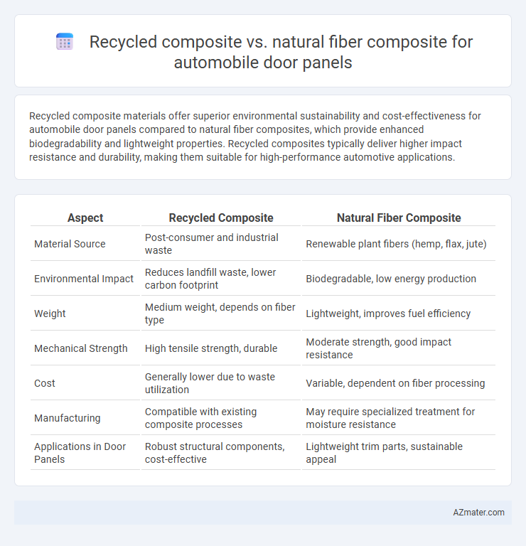 Recycled composite vs. natural fiber composite for automobile door panels - What is The Difference?