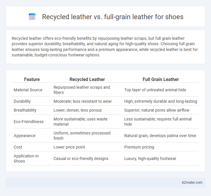 Recycled leather vs. full-grain leather for shoes - What is The Difference?