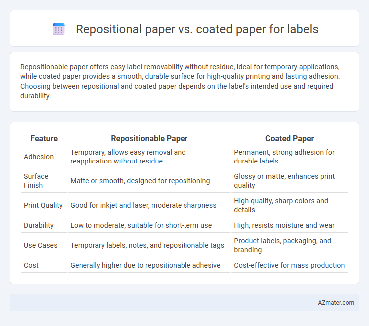 Repositional paper vs. coated paper for labels - What is The Difference?