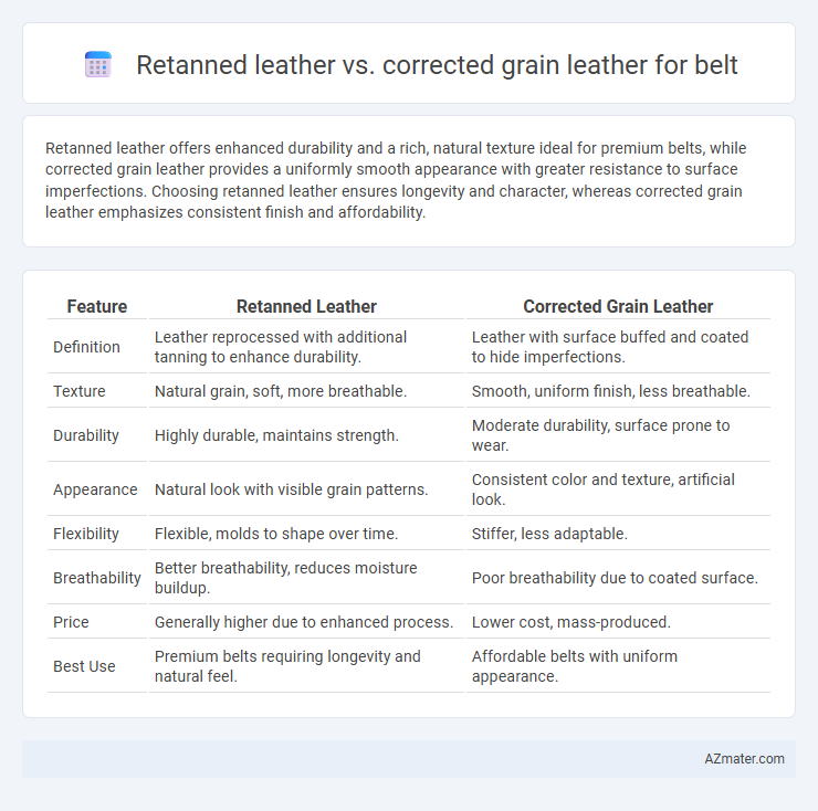 Retanned leather vs. corrected grain leather for belt - What is The Difference?