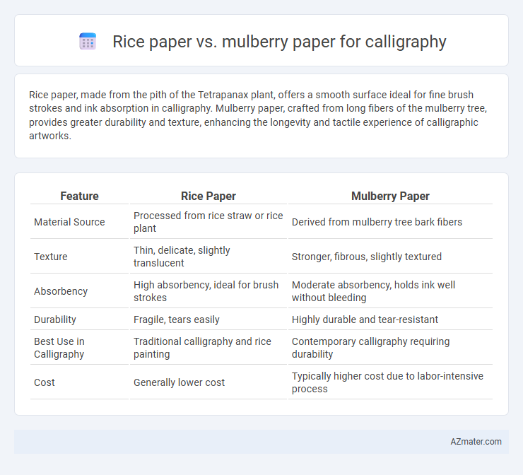 Rice paper vs. mulberry paper for calligraphy - What is The Difference?