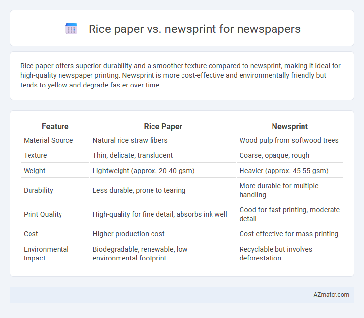 Rice paper vs. newsprint for newspapers - What is The Difference?