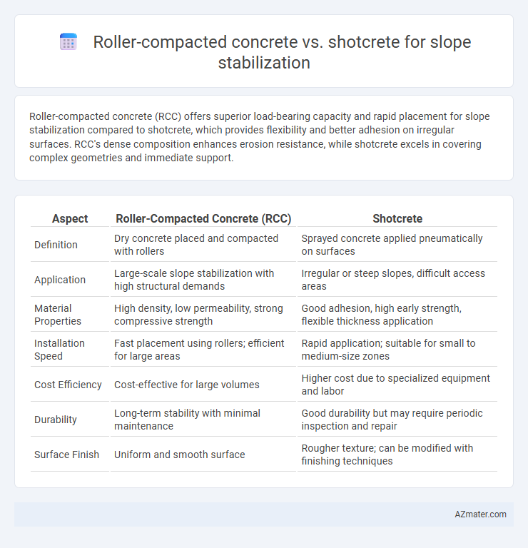 Roller-compacted concrete vs. shotcrete for slope stabilization - What is The Difference?