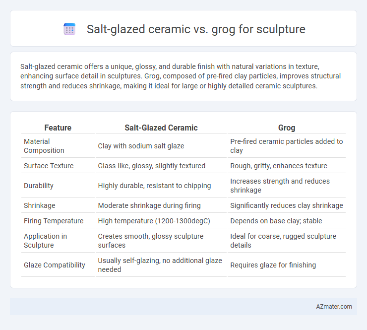 Salt-glazed ceramic vs. grog for sculpture - What is The Difference?
