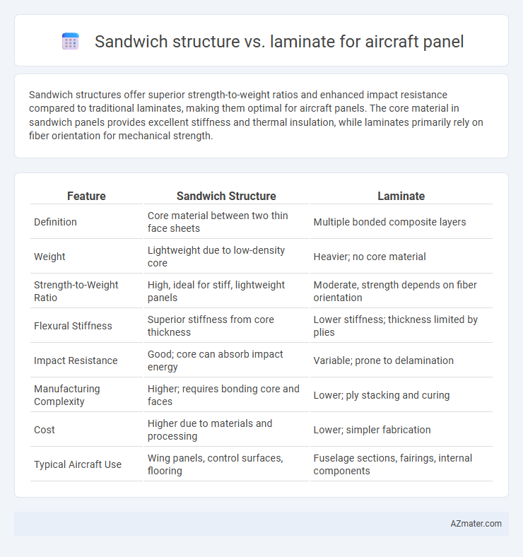 Sandwich structure vs. laminate for aircraft panel - What is The Difference?