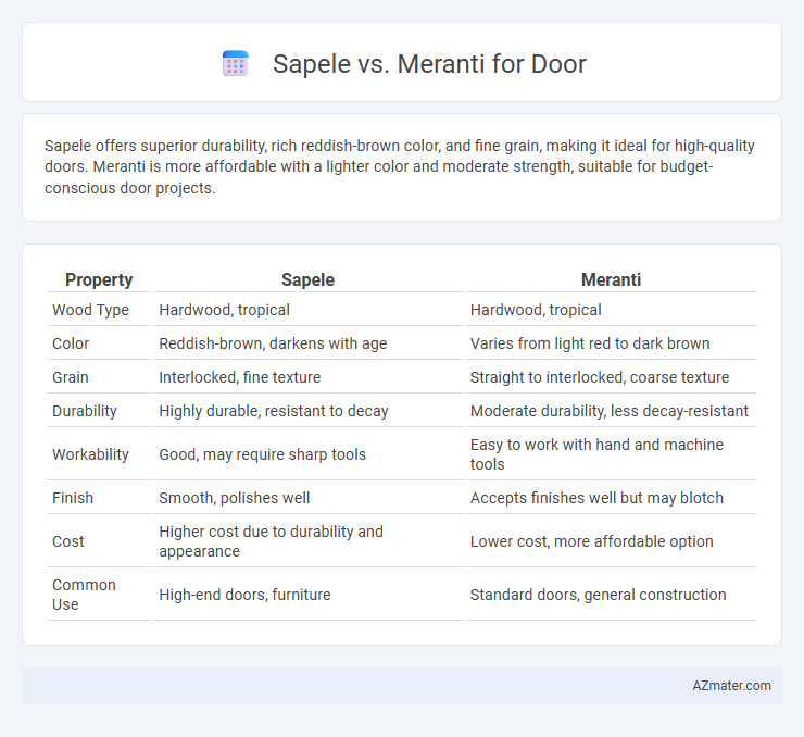 Sapele vs. Meranti for Door - What is The Difference?
