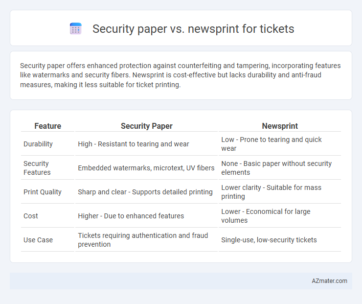 Security paper vs. newsprint for tickets - What is The Difference?