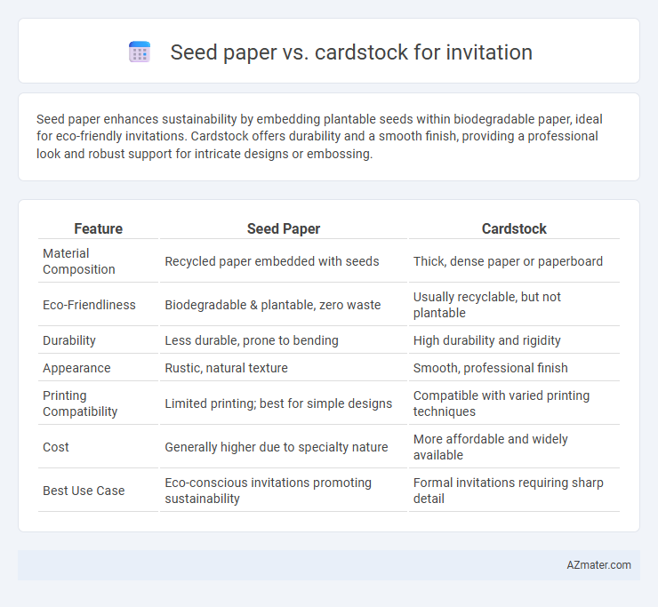 Seed paper vs. cardstock for invitation - What is The Difference?