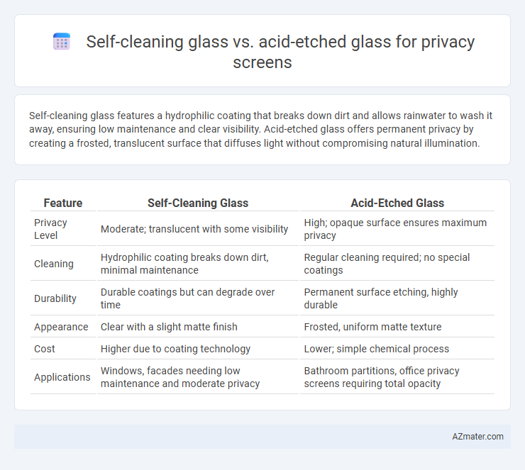Self-cleaning glass vs. acid-etched glass for privacy screens - What is The Difference?