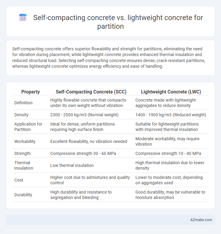 Self-compacting concrete vs. lightweight concrete for partition - What is The Difference?
